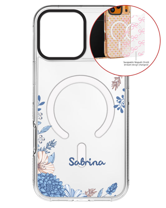 Magsafe Swappable Plate - Blue Florals