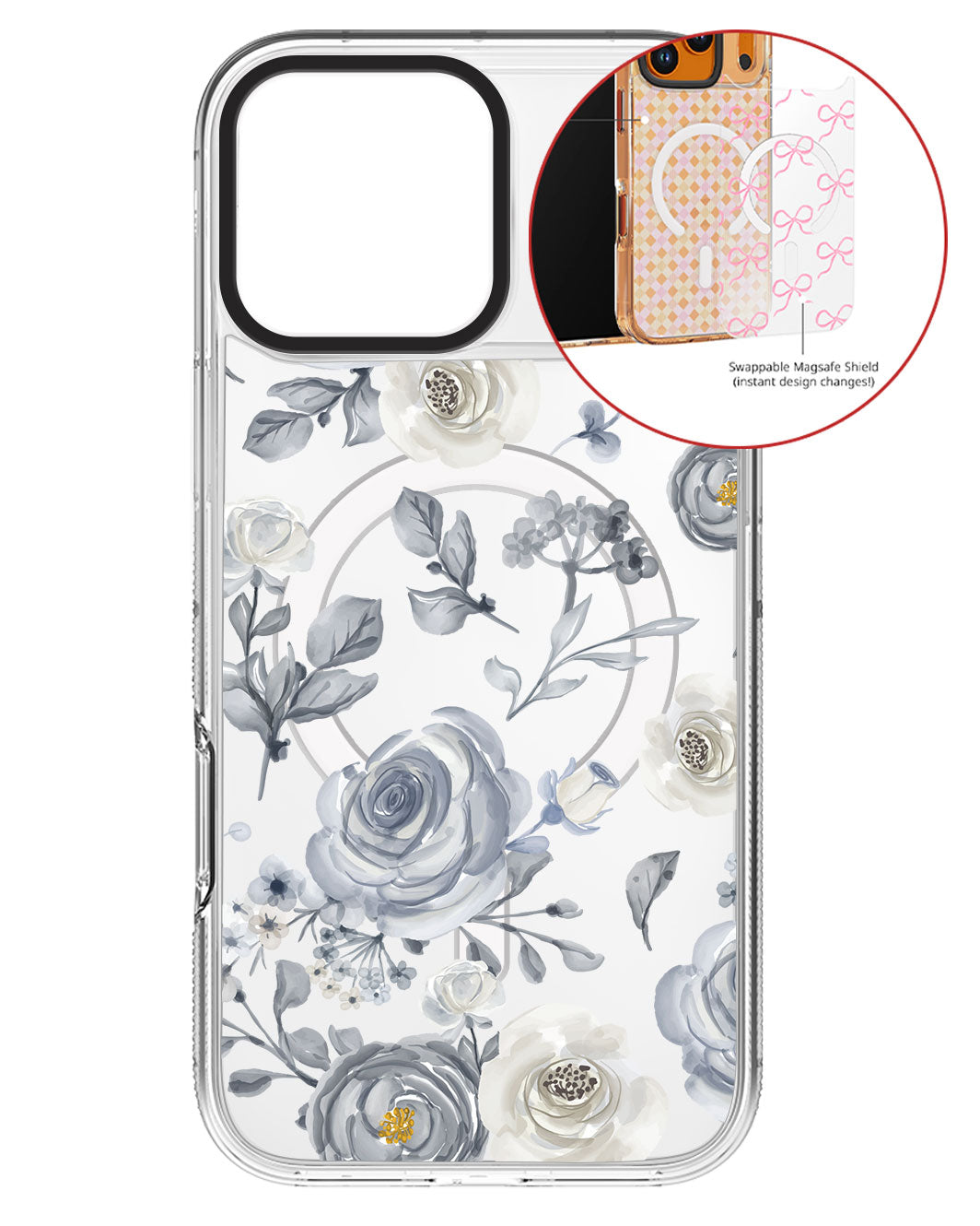 Magsafe Swappable Plate - Blue Flower