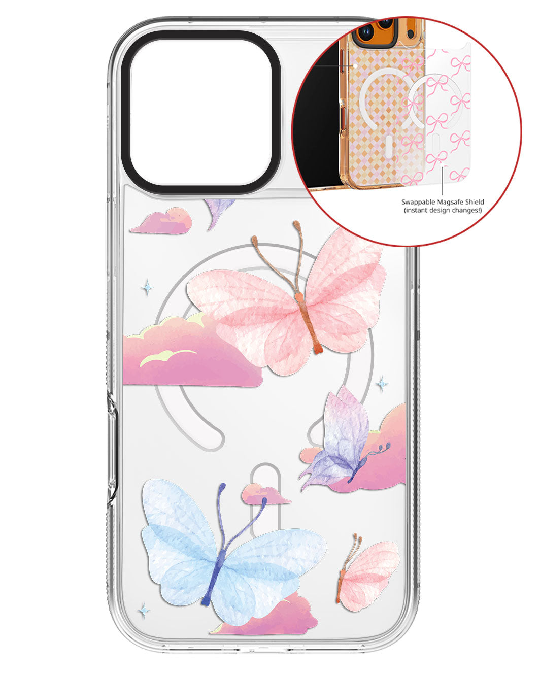 Magsafe Swappable Plate - Butterfly & Clouds