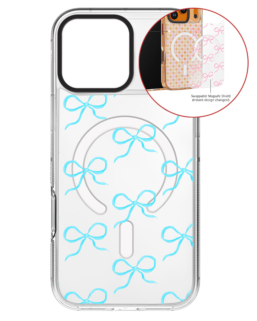 Magsafe Swappable Plate - Coquette Blue Bow