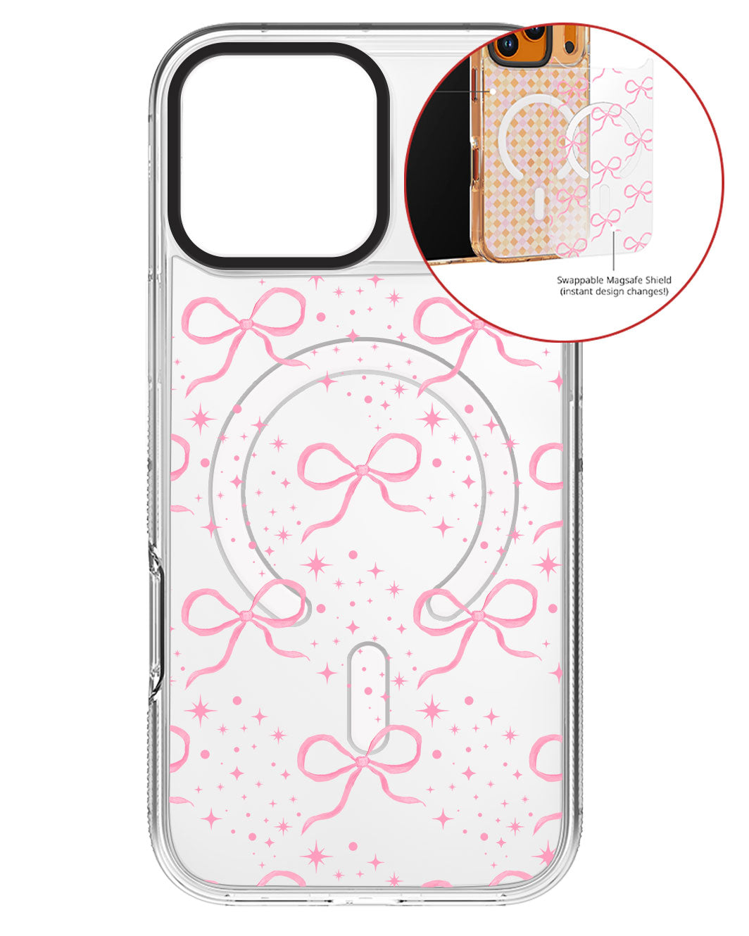 Magsafe Swappable Plate - Coquette Glittery Bow