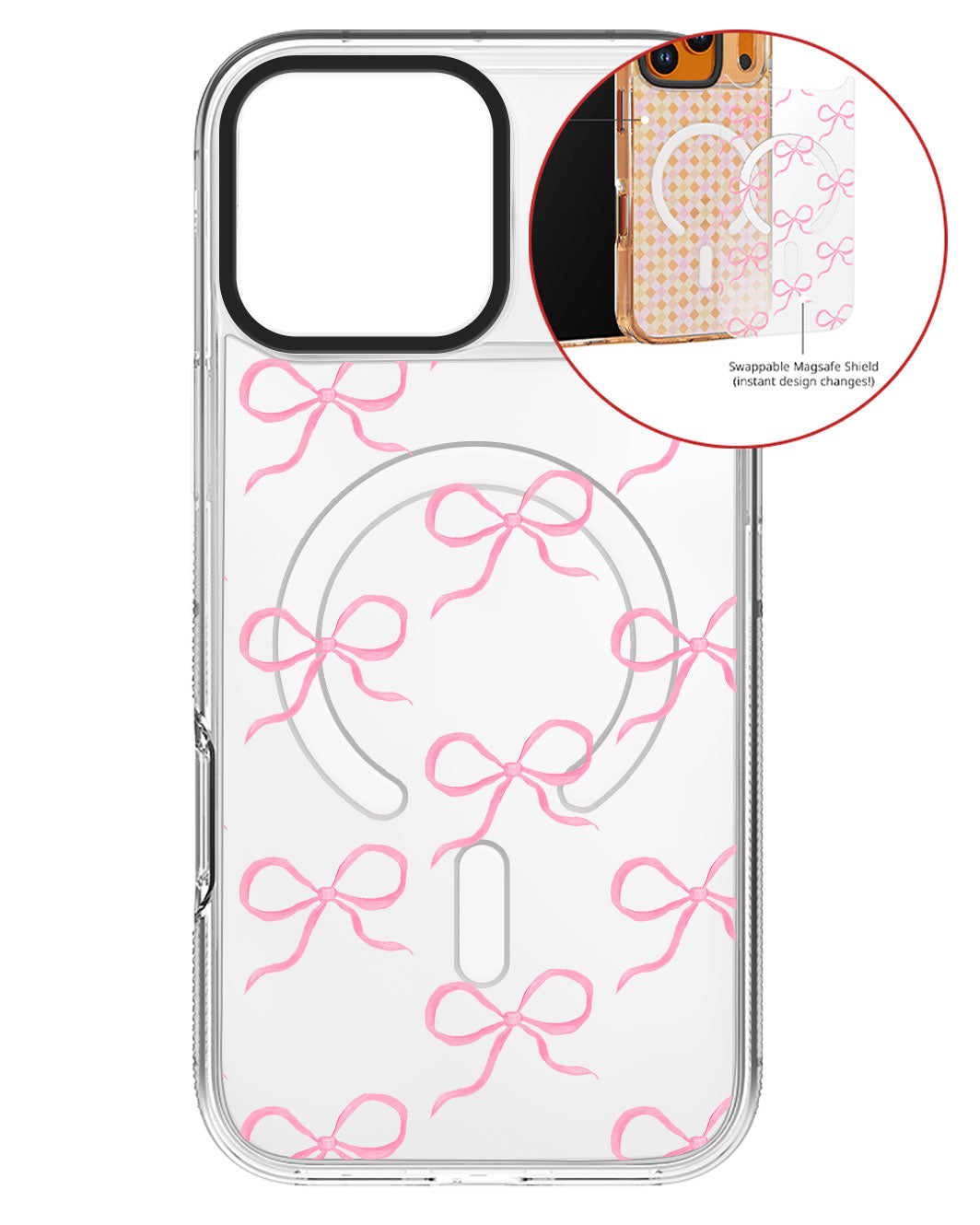 Magsafe Swappable Plate - Coquette Pink Bow