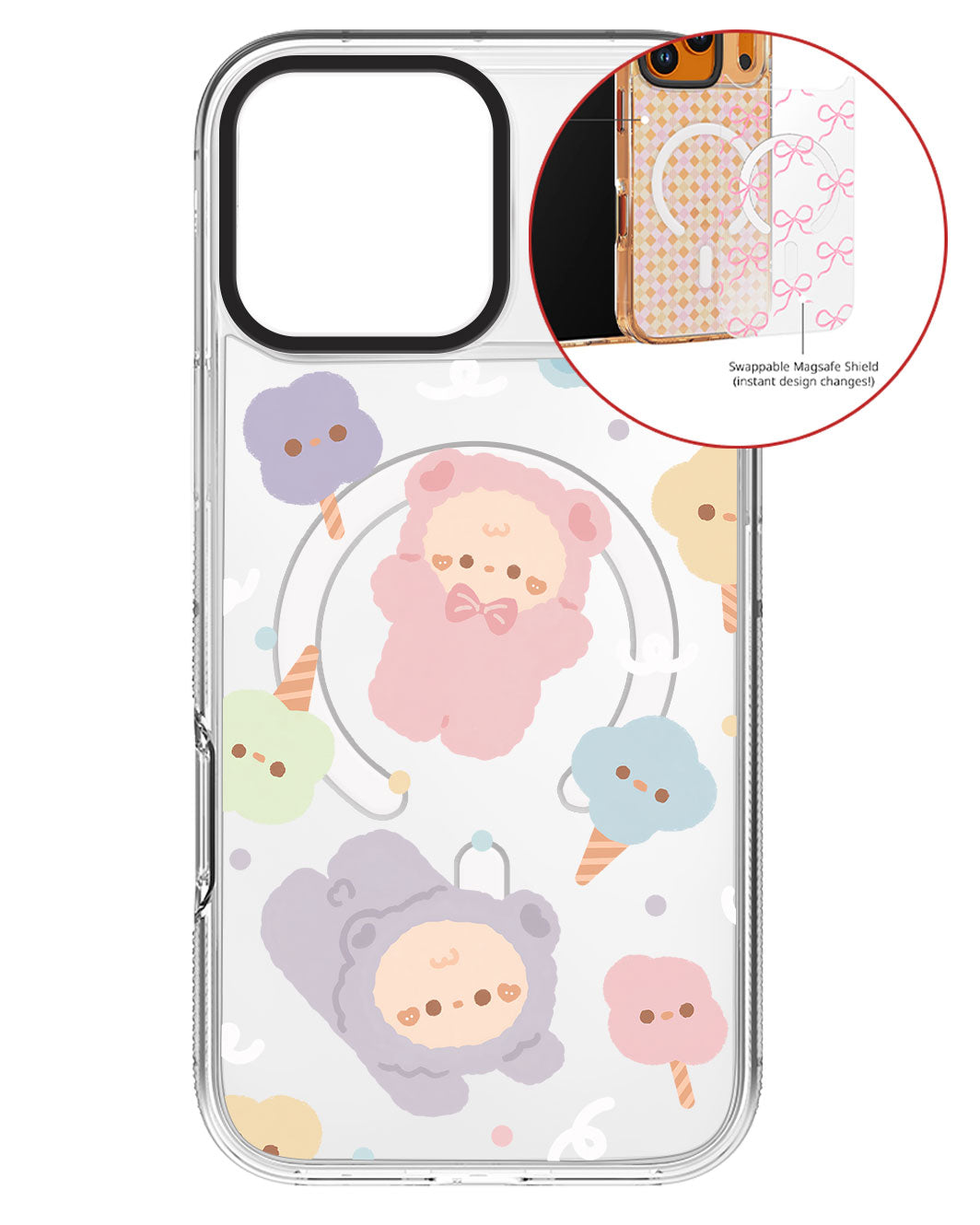 Magsafe Swappable Plate - Cotton Teddy