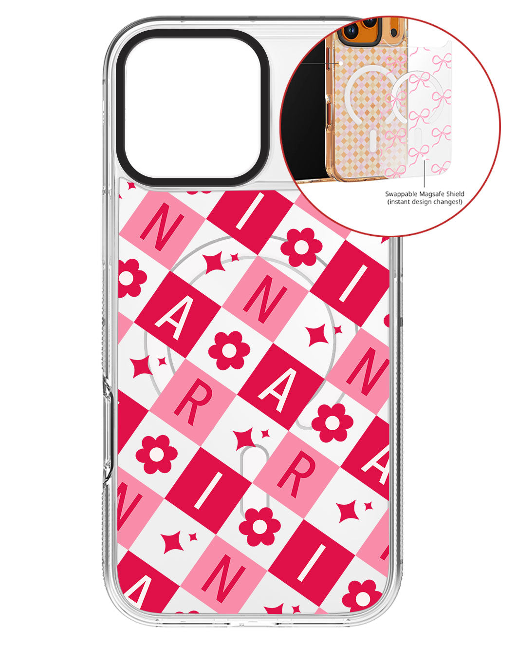 Magsafe Swappable Plate - CUSTOM MONOGRAM 3.0 Flower Grid 1.0