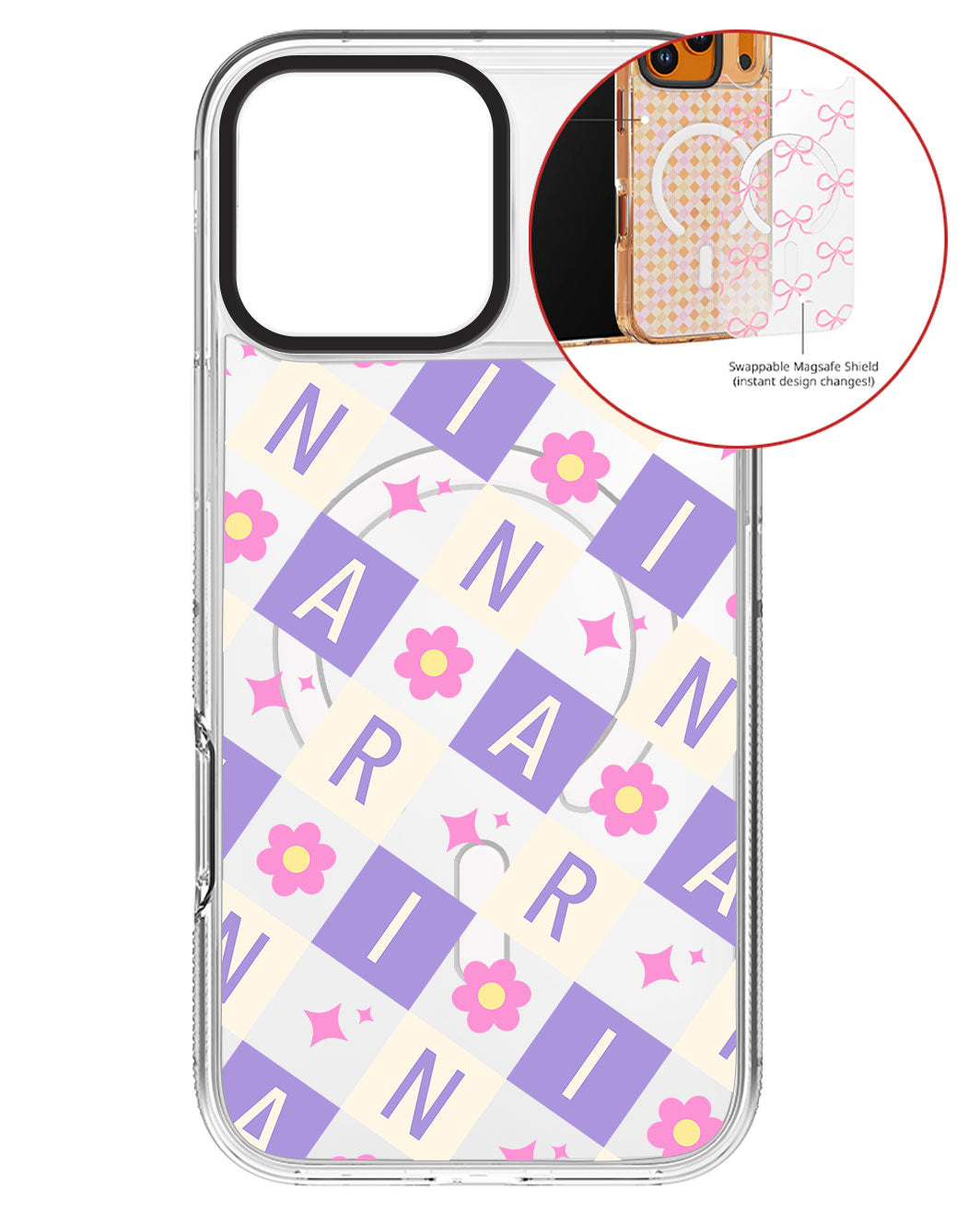 Magsafe Swappable Plate - CUSTOM MONOGRAM 3.0 Flower Grid 3.0