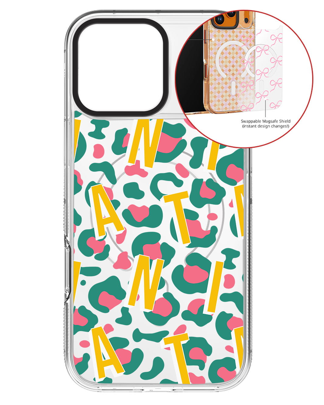 Magsafe Swappable Plate - CUSTOM MONOGRAM 3.0 Leopard 4.0