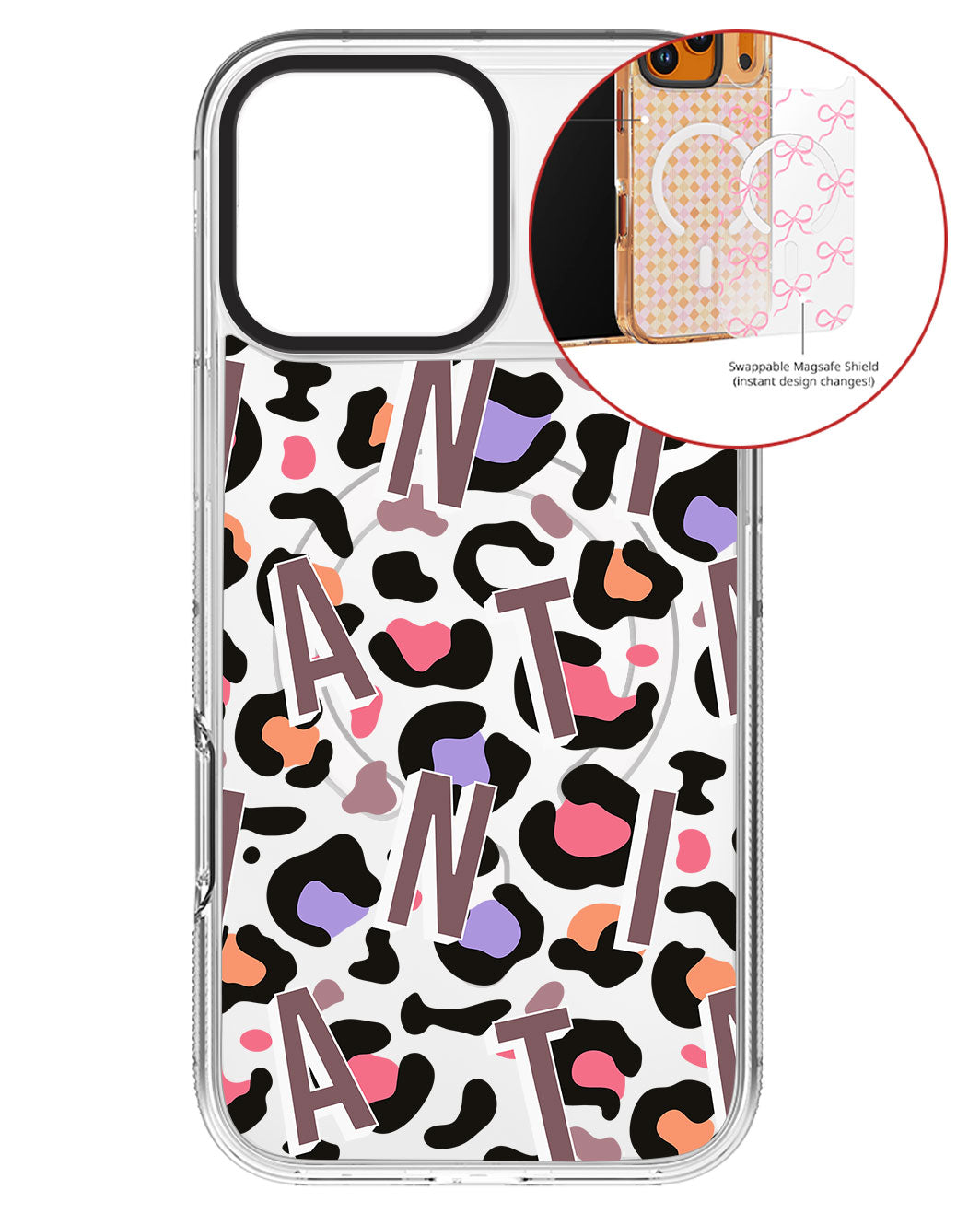 Magsafe Swappable Plate - CUSTOM MONOGRAM 3.0 Leopard 5.0