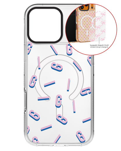 Magsafe Swappable Plate - CUSTOM MONOGRAM 1.0 Cotton candy