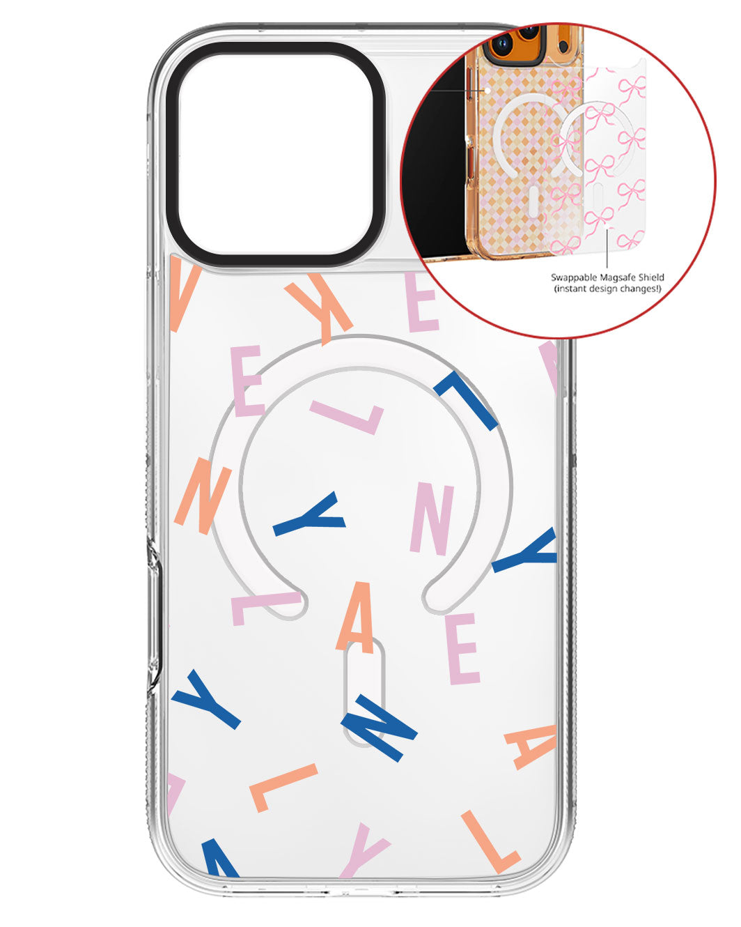 Magsafe Swappable Plate - CUSTOM MONOGRAM 1.0 Rainbow