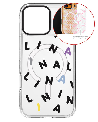 Magsafe Swappable Plate - CUSTOM MONOGRAM 2.0 Black