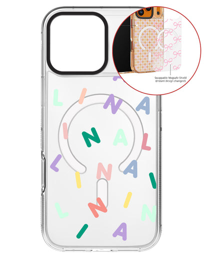 Magsafe Swappable Plate - CUSTOM MONOGRAM 2.0 Rainbow