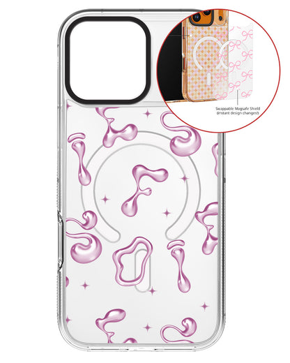 Magsafe Swappable Plate - Pink Chrome Monogram