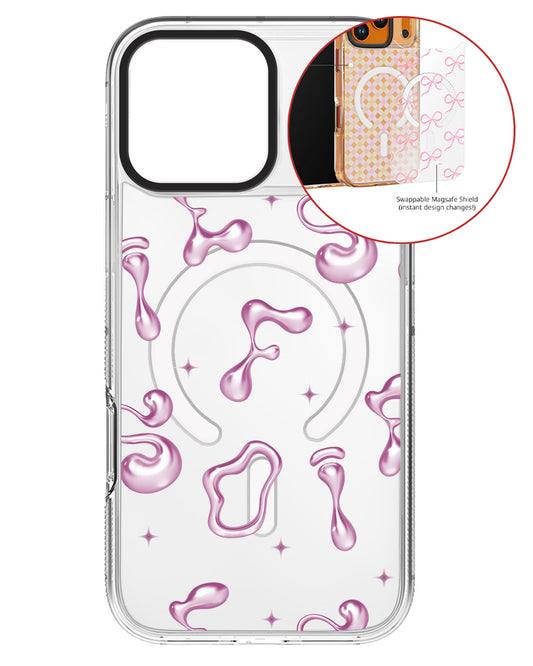 Magsafe Swappable Plate - Pink Chrome Monogram