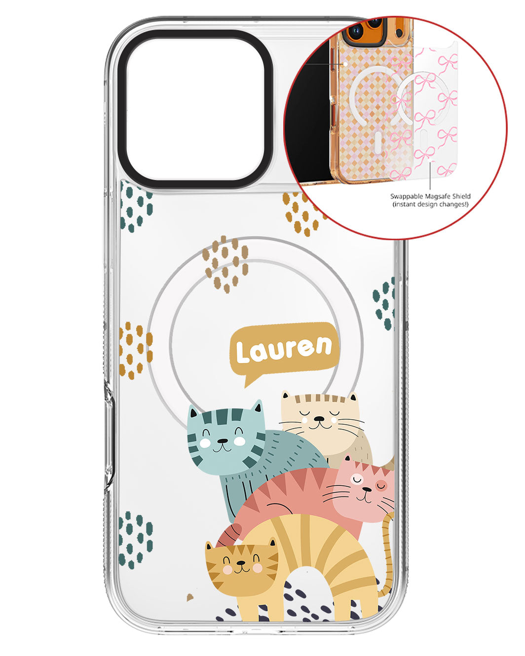 Magsafe Swappable Plate - Rainbow Meow 2.0