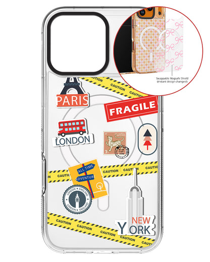 Magsafe Swappable Plate - Travel Stickers