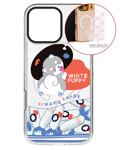 Magsafe Swappable Plate - White puppy