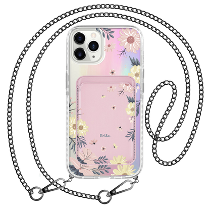iPhone Magnetic Wallet Holo Case - Margaret