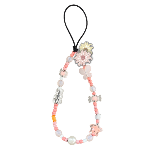 Beaded Strap with Acrylic Charm  - Margaret