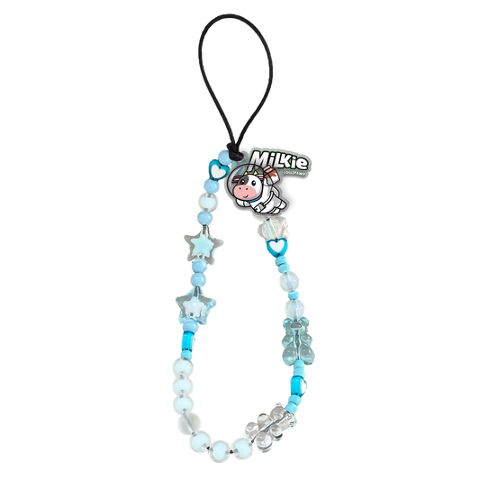 Beaded Strap with Acrylic Charm  - Milkie