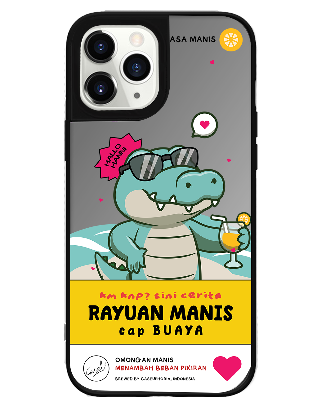 iPhone Mirror Grip Case - Cap Buaya