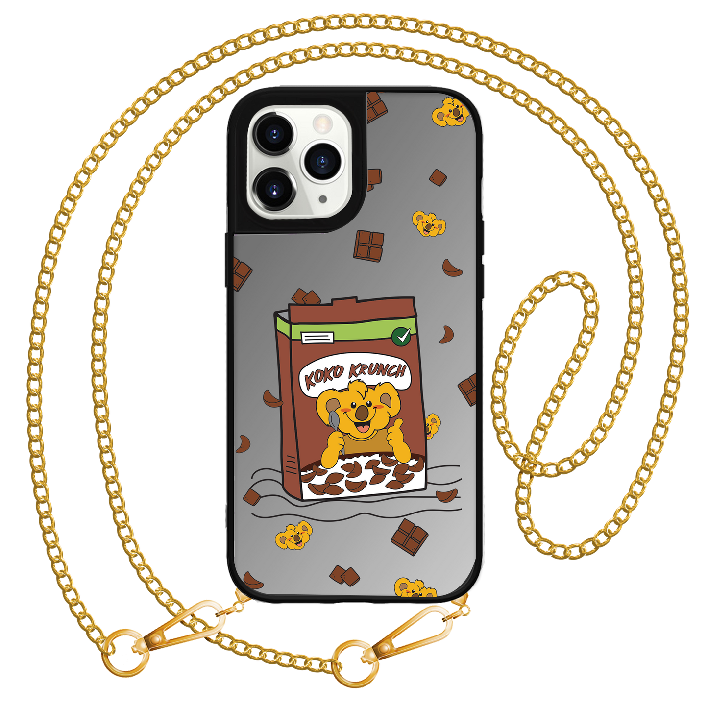 iPhone Mirror Grip Case - Choco Cereal