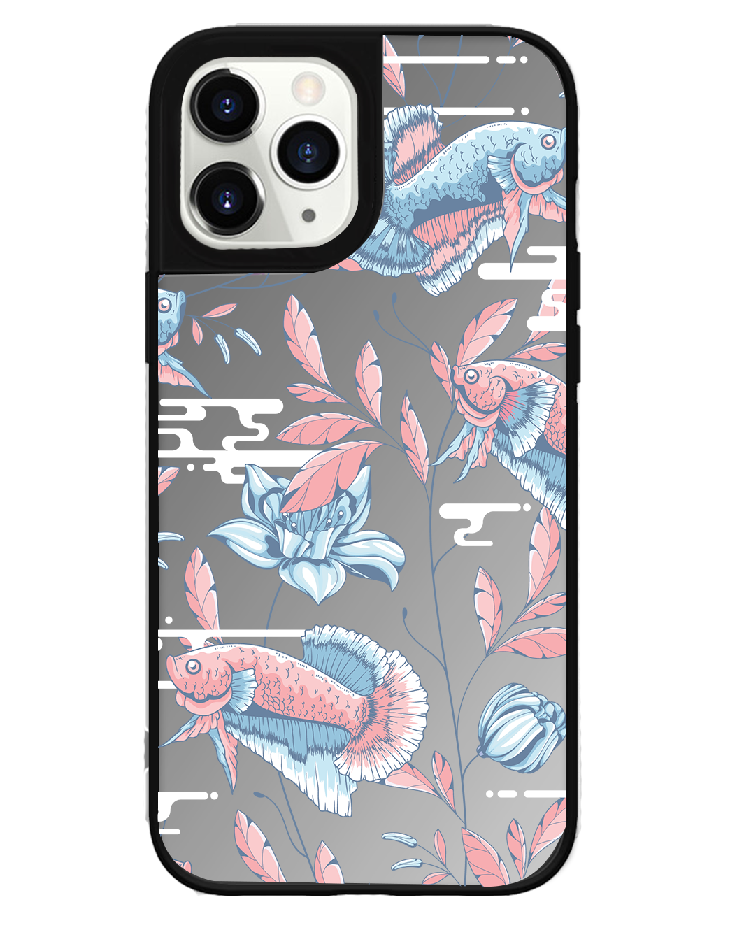 iPhone Mirror Grip Case - Fish & Floral 3.0