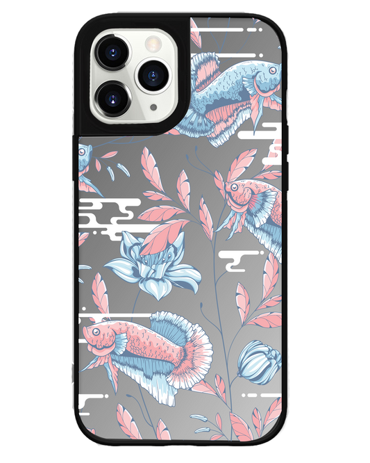 iPhone Mirror Grip Case - Fish & Floral 3.0
