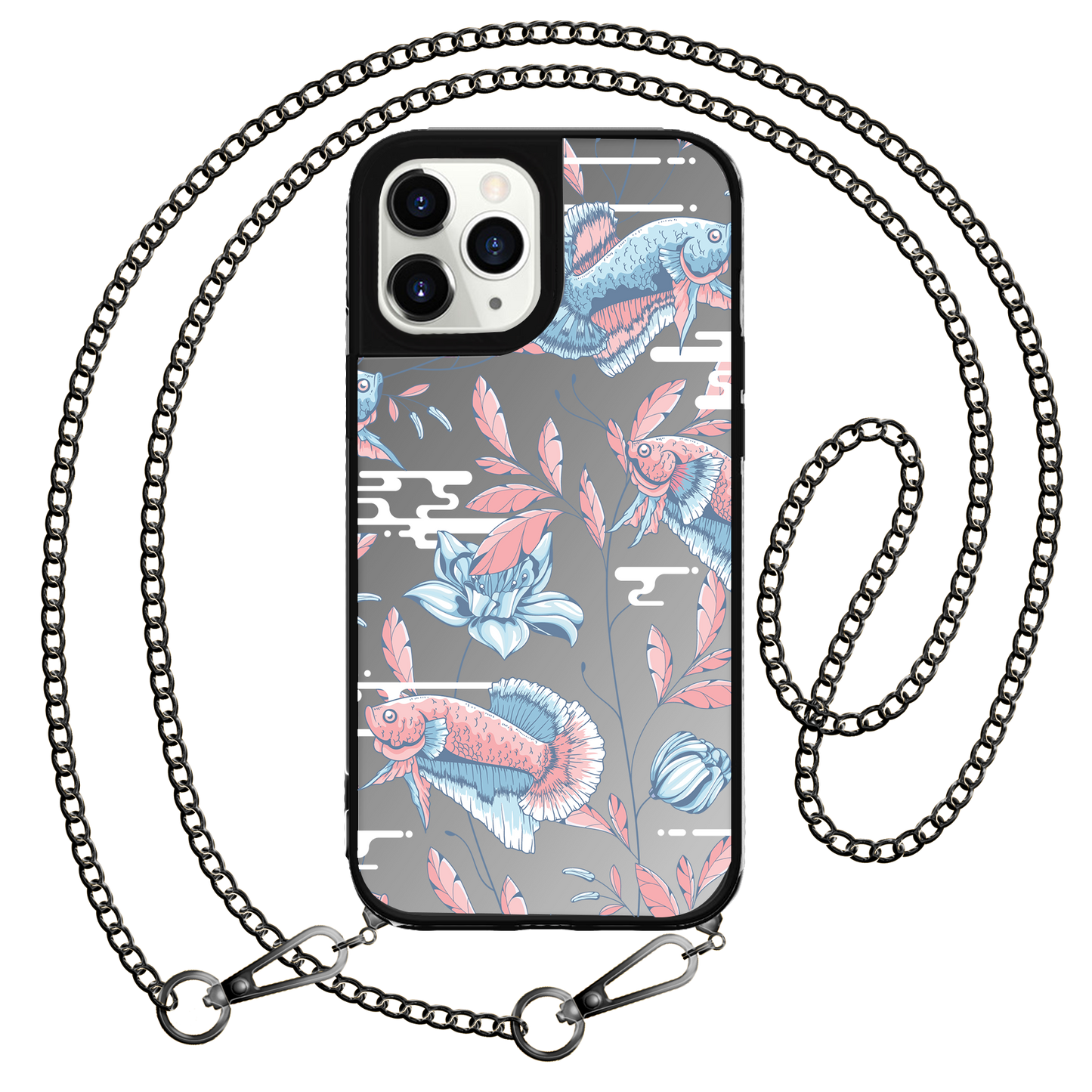 iPhone Mirror Grip Case - Fish & Floral 3.0