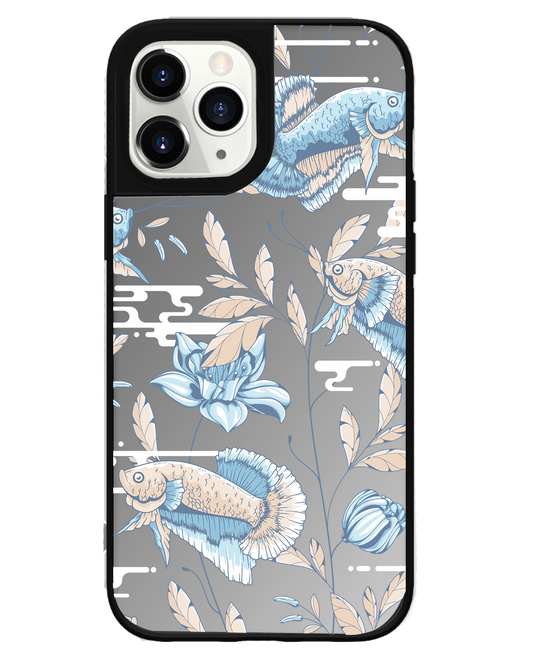 iPhone Mirror Grip Case - Fish & Floral 4.0