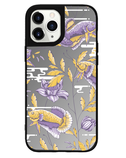 iPhone Mirror Grip Case - Fish & Floral 5.0