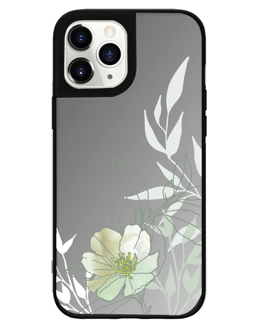 iPhone Mirror Grip Case - Greenmint Lily