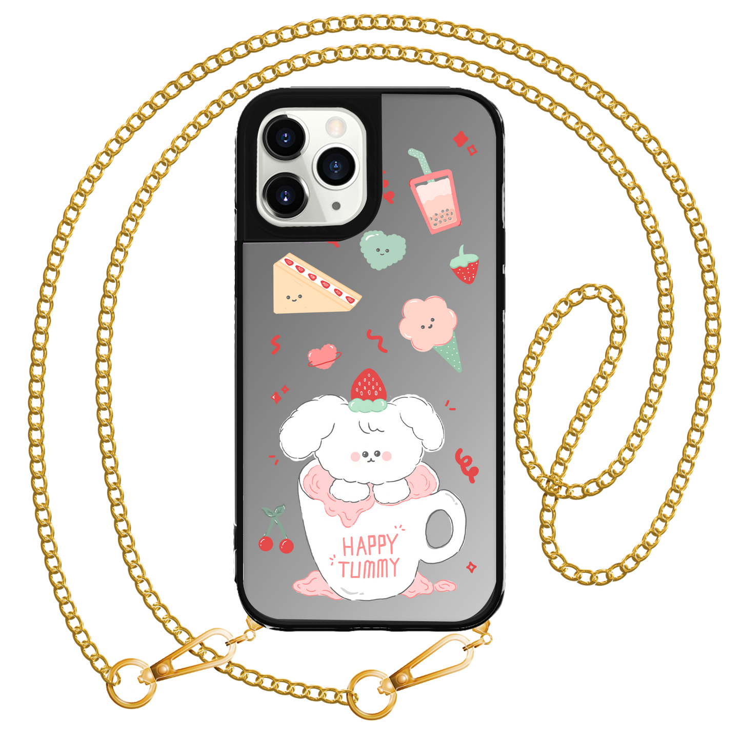 iPhone Mirror Grip Case - Happy Tummy