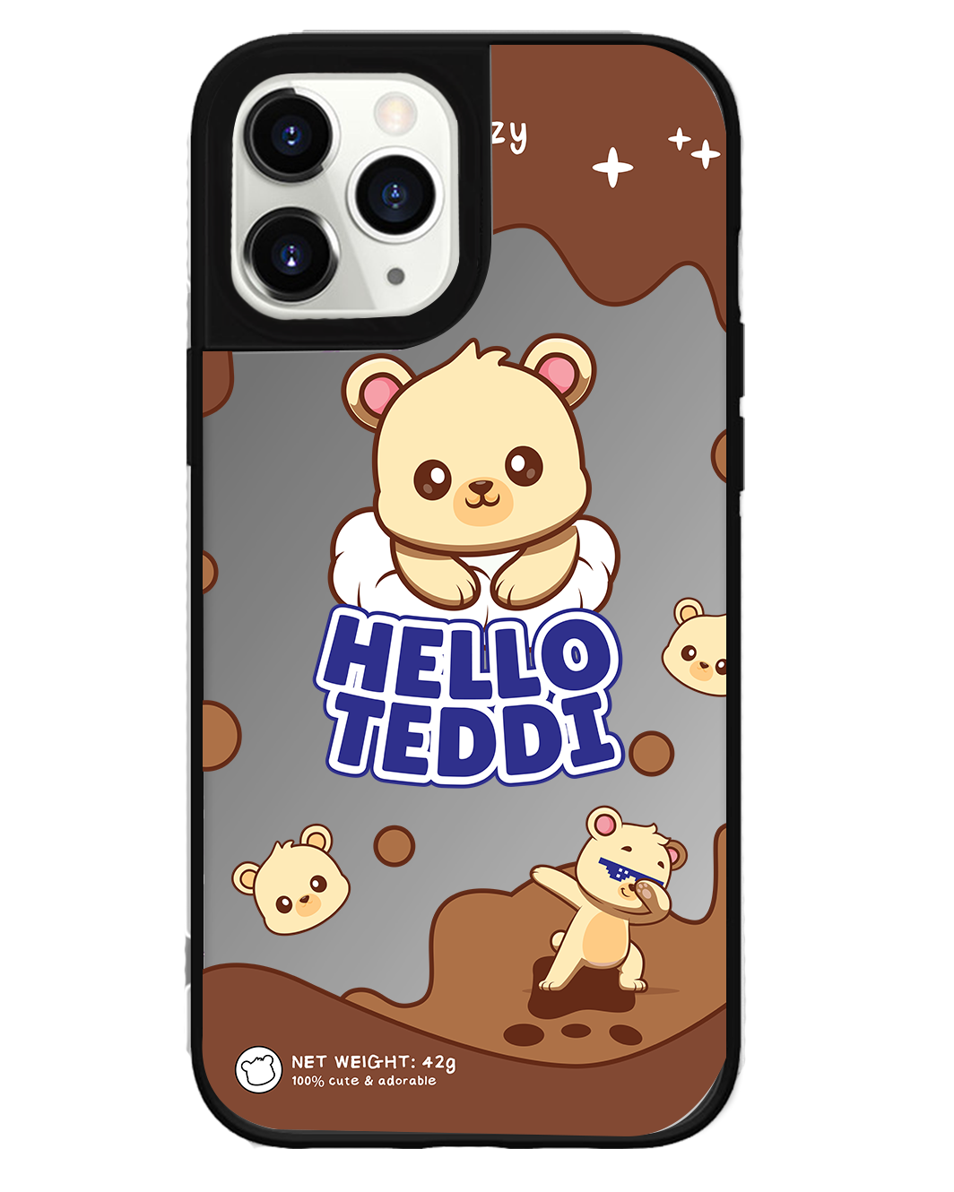 iPhone Mirror Grip Case - Hello Teddy 1.0