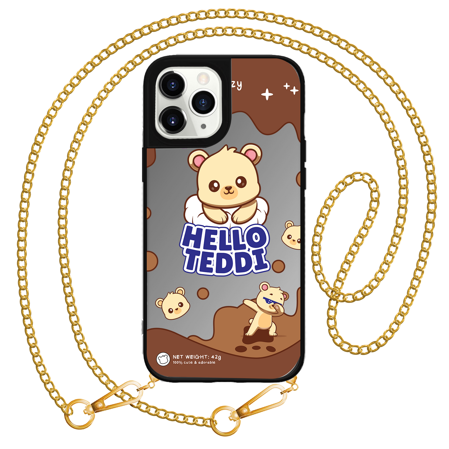 iPhone Mirror Grip Case - Hello Teddy 1.0