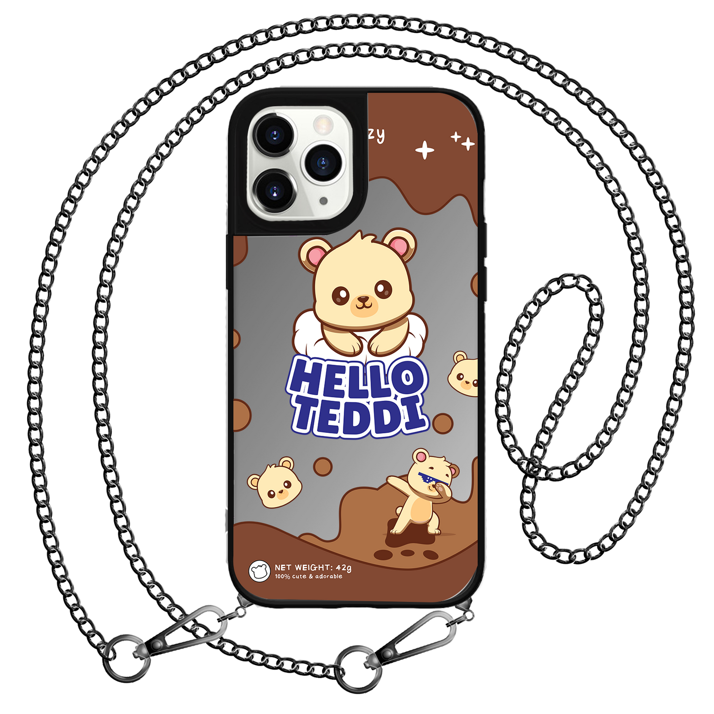 iPhone Mirror Grip Case - Hello Teddy 1.0