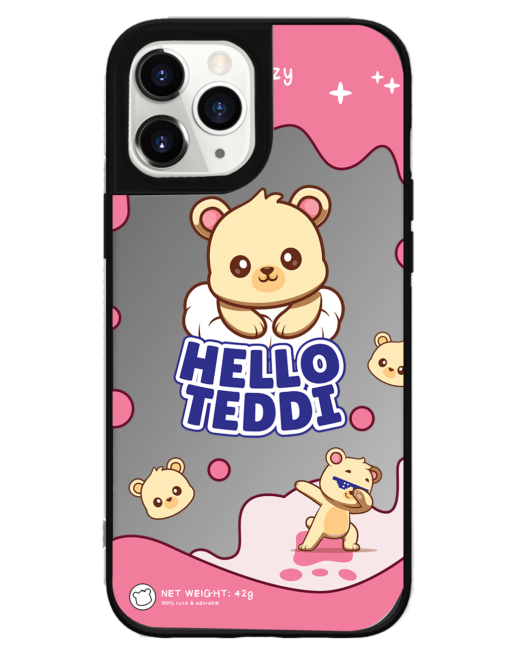 iPhone Mirror Grip Case - Hello Teddy 2.0