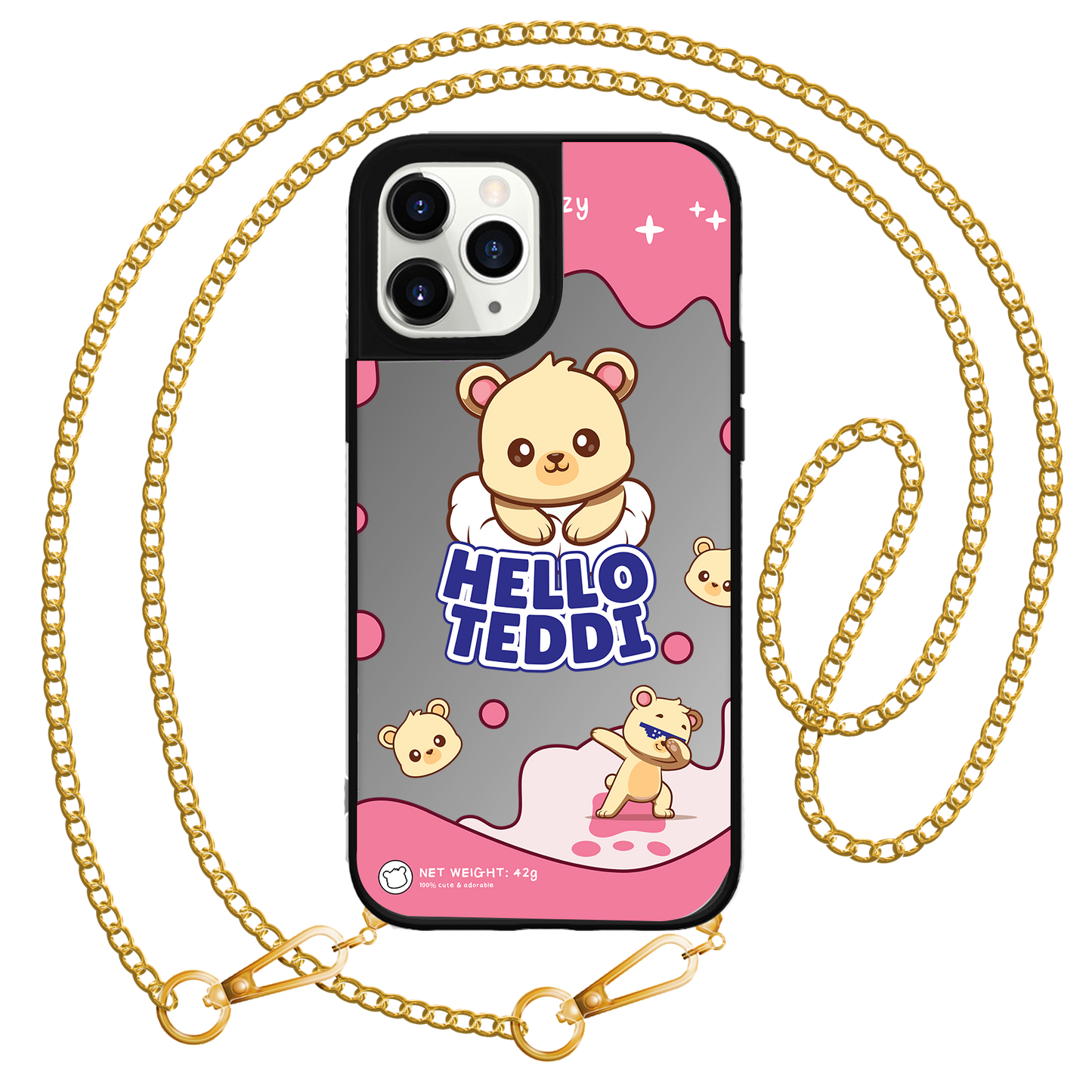 iPhone Mirror Grip Case - Hello Teddy 2.0