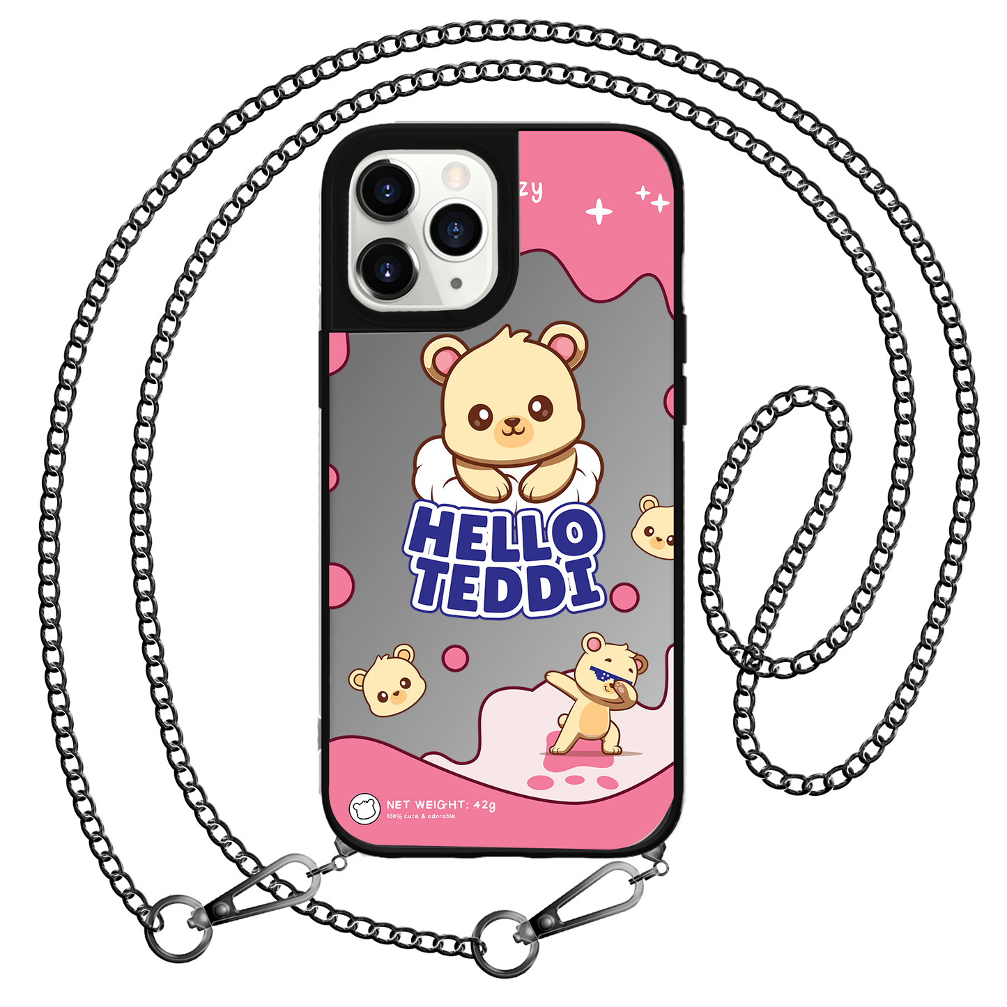 iPhone Mirror Grip Case - Hello Teddy 2.0