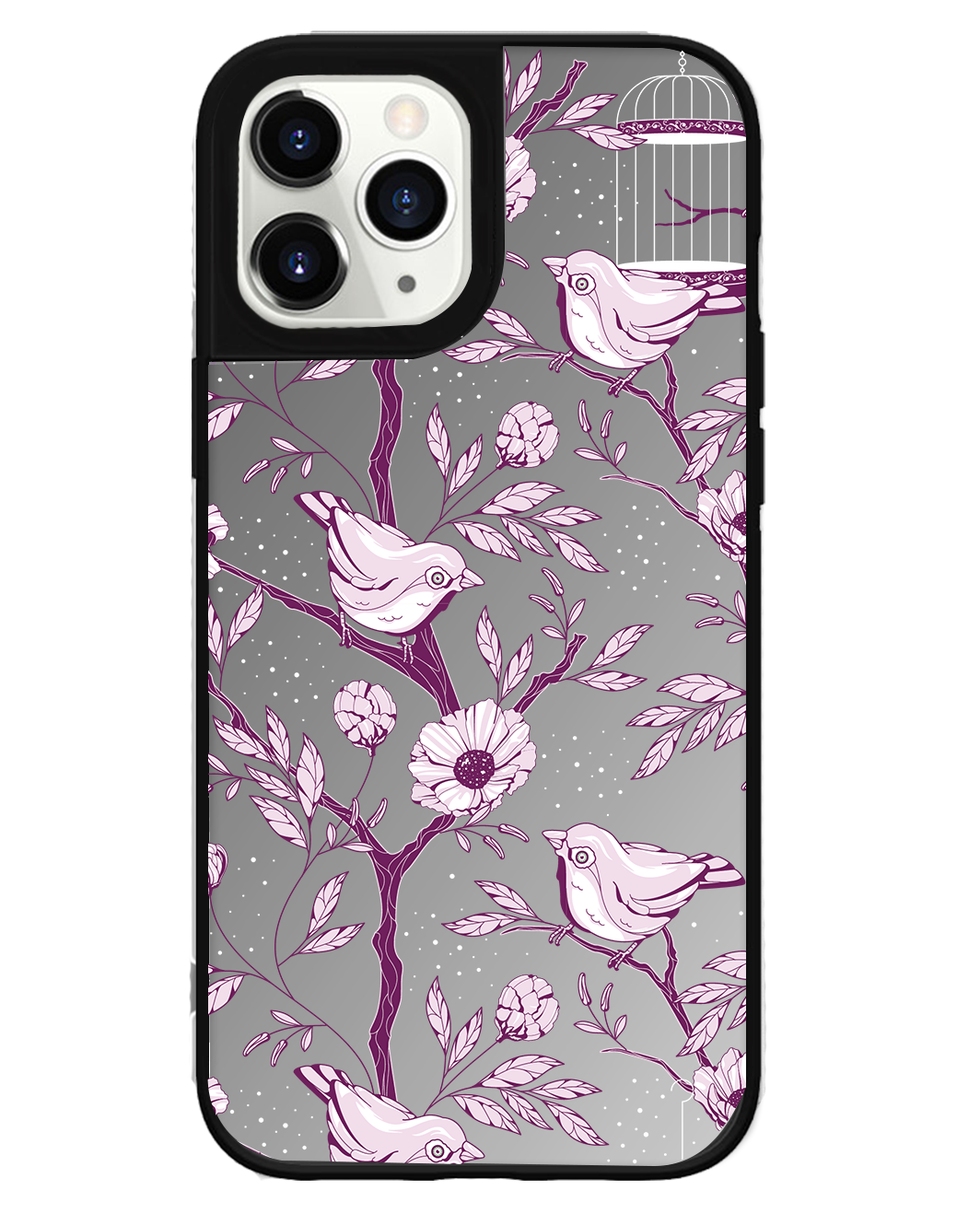 iPhone Mirror Grip Case - Lovebird Monochrome 5.0