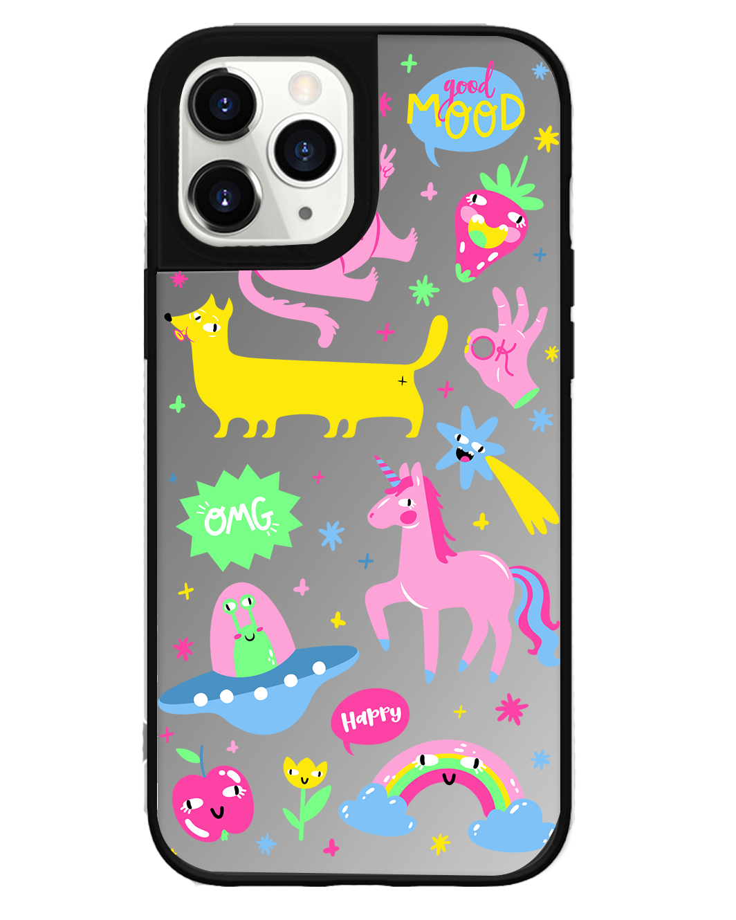 iPhone Mirror Grip Case - Monster Say Good Mood