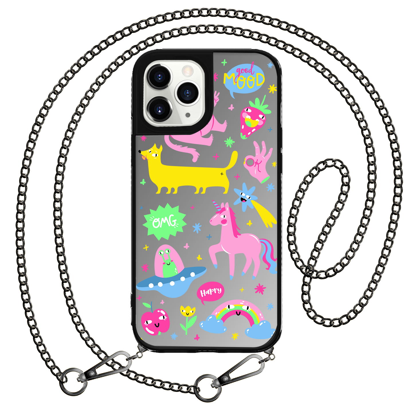 iPhone Mirror Grip Case - Monster Say Good Mood