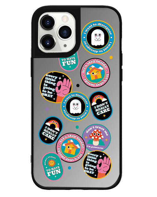iPhone Mirror Grip Case - Monster Sticker Pack