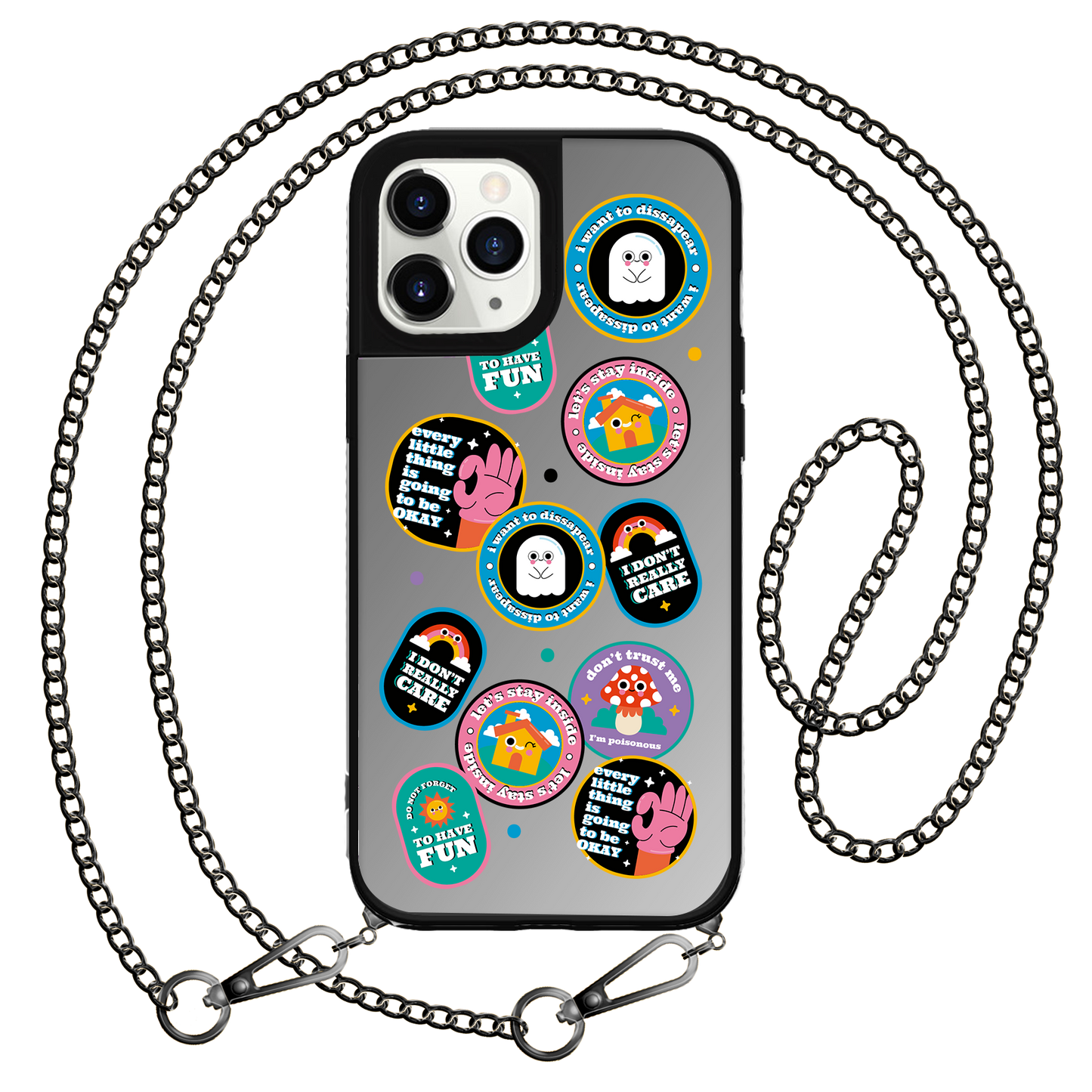 iPhone Mirror Grip Case - Monster Sticker Pack