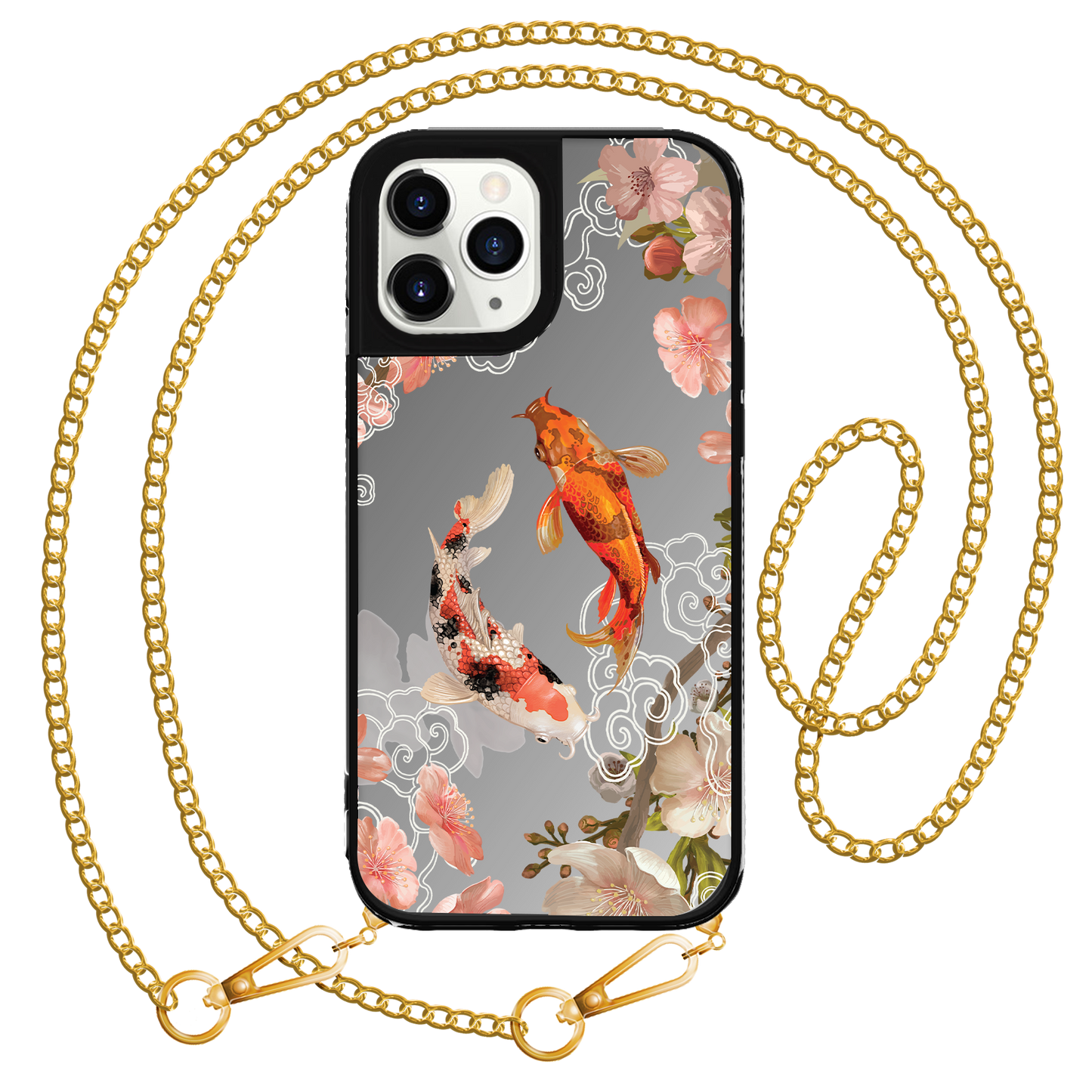 iPhone Mirror Grip Case - Oil Painting Koi