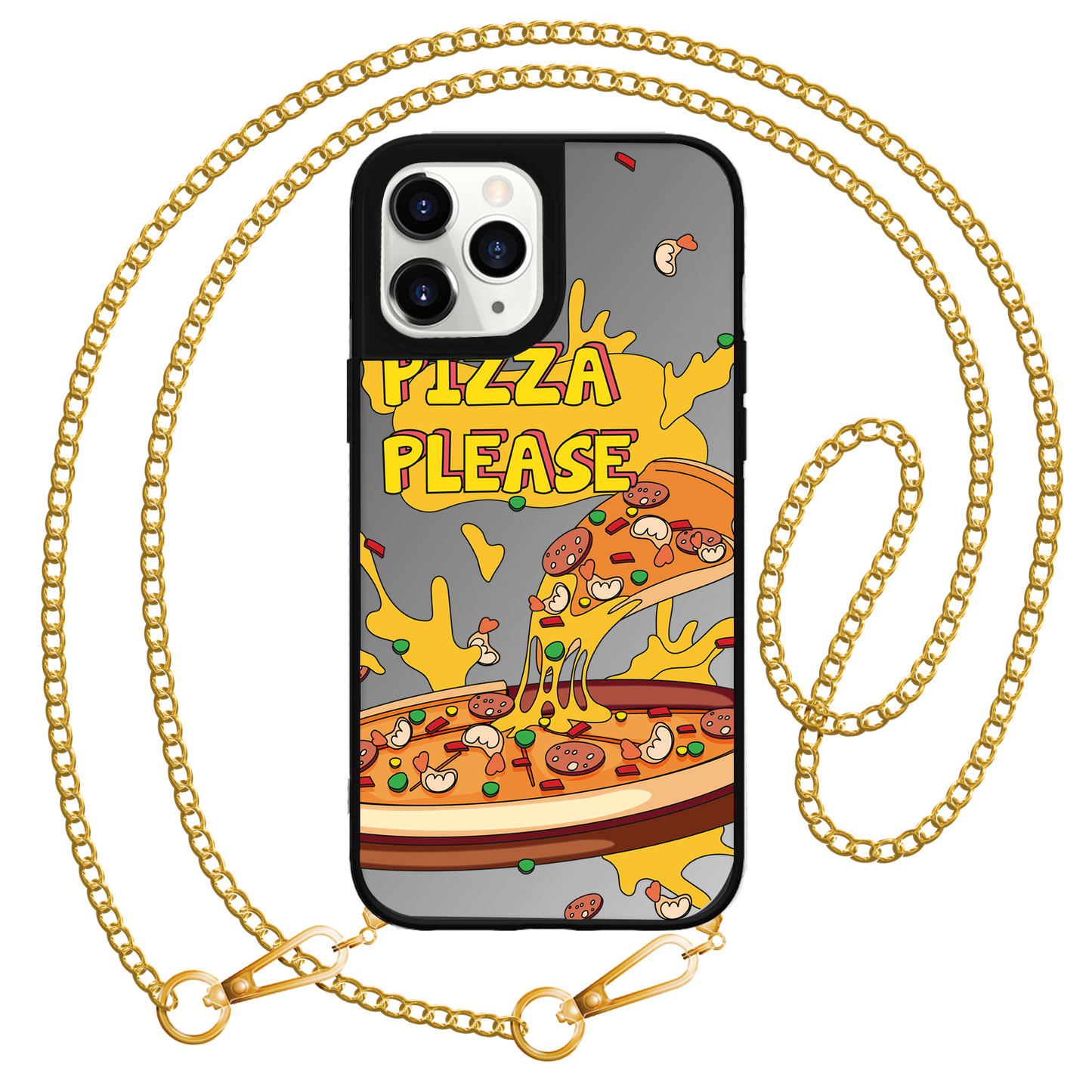 iPhone Mirror Grip Case - Pizza Please