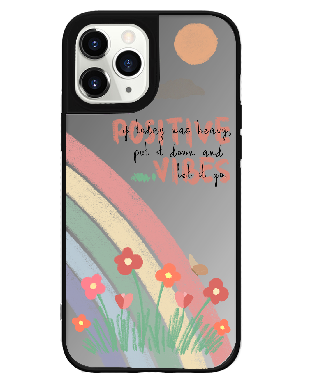 iPhone Mirror Grip Case - Positive Vibes