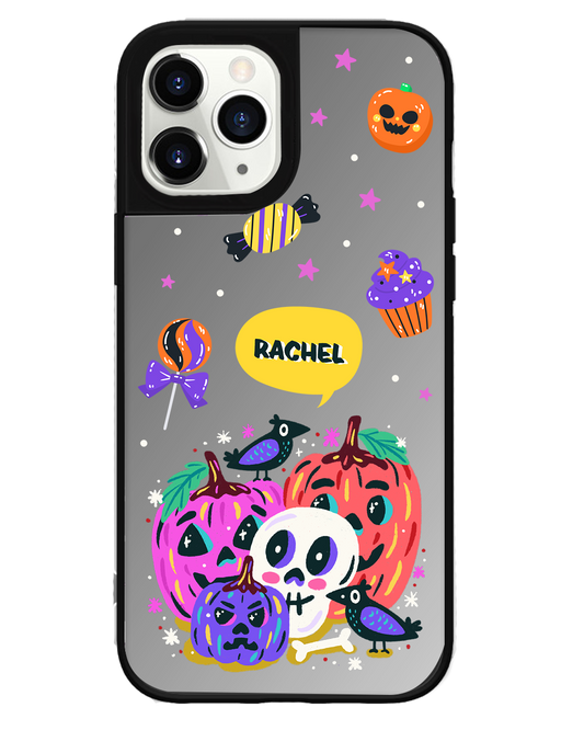 iPhone Mirror Grip Case - Pumpkin Monster