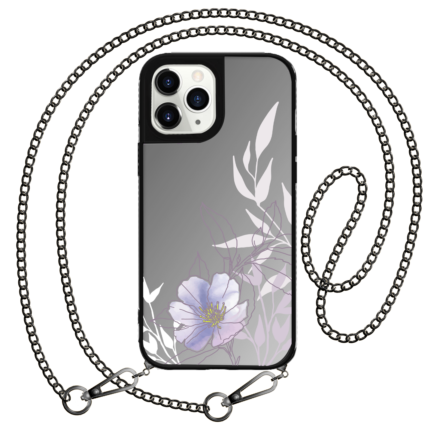 iPhone Mirror Grip Case - Purple Lily