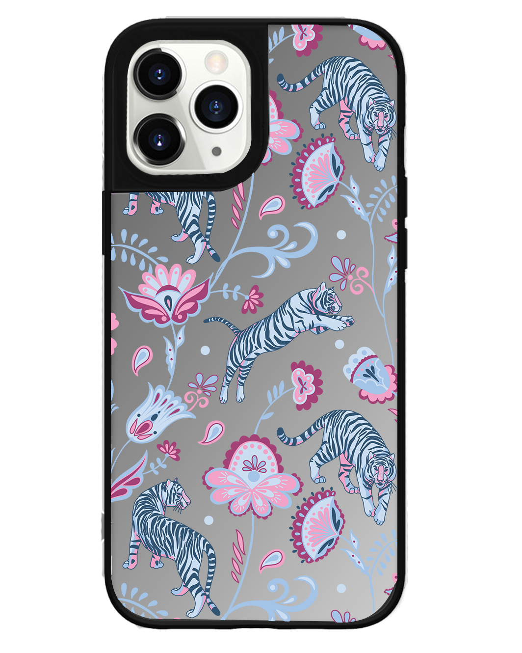 iPhone Mirror Grip Case - Tiger & Floral 3.0