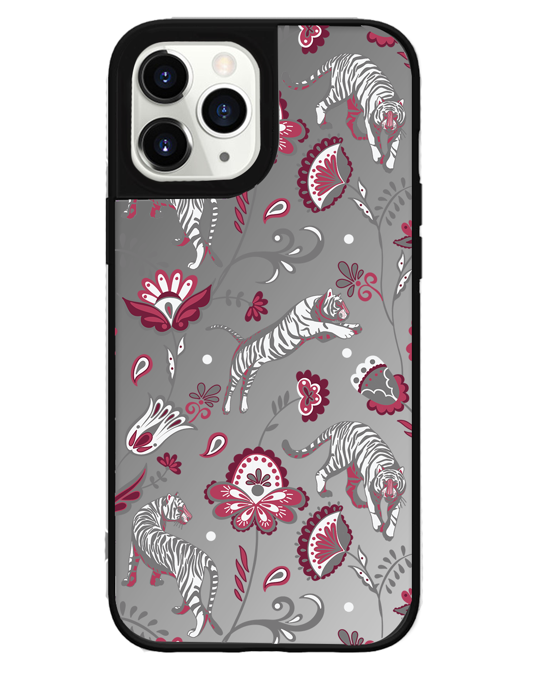 iPhone Mirror Grip Case - Tiger & Floral 6.0